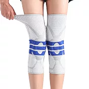 [ TRUSTO ]環繞加壓減震護膝 記憶彈簧長效支撐舒緩護膝(單支) 白藍色 M