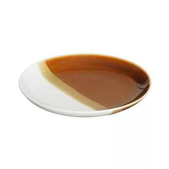 【co-bo-no】Bicolor雙色濃釉陶瓷餐盤15cm ‧ 焦糖棕