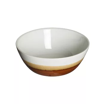 【co-bo-no】Bicolor雙色濃釉陶瓷餐碗13cm ‧ 焦糖棕