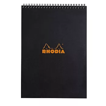 【Rhodia｜Classic】上掀式圈裝筆記本_ A4__5x5方格 _80g_80張_ 黑皮