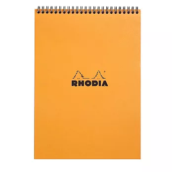 【Rhodia｜Classic】上掀式圈裝筆記本_A4_橫線 _80g_80張_ 橘皮