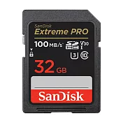 【代理商公司貨】SanDisk 32GB 100MB/s Extreme Pro U3 SDHC UHS-I V30 記憶卡