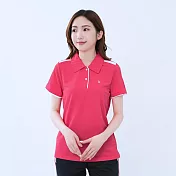 【遊遍天下】MIT台灣製女款抗UV防曬顯瘦吸濕排汗機能POLO衫(GS1007) 3XL 玫紅