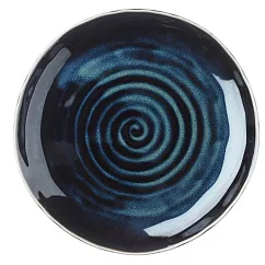 【見谷陶器】超輕量藍染 陶瓷 餐盤24cm