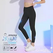 BeautyFocus冰絲涼感機能褲8029/運動褲  XL-2XL  黑色