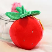 【素包包】包包配件 超甜水果毛絨玩偶吊飾鑰匙扣背包掛件 _草莓(10cm)