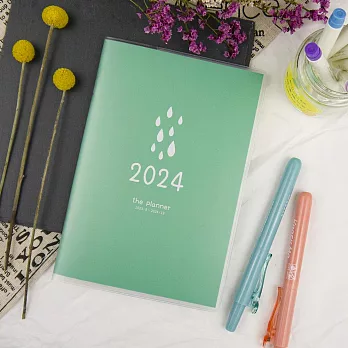 【conifer綠的事務】2024-32K跨年月計畫筆記本組  落雨滴