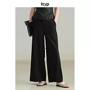 ltyp 旅途原品 時尚百搭A型闊腿褲 M L XL L 經典黑