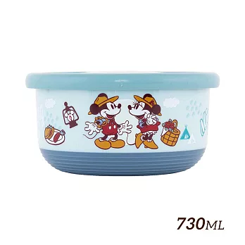 【HOUSUXI 舒熙】迪士尼 米奇米妮系列-不鏽鋼雙層隔熱碗730ml