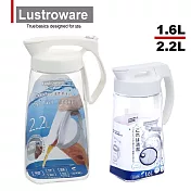 【Lustroware】日本岩崎日本製密封防漏耐熱冷水壺-1.6L+2.2L 2入組 (原廠總代理)