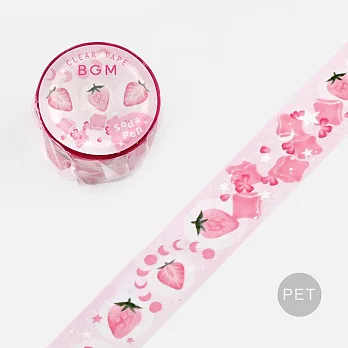 【BGM】PET透明裝飾膠帶 蘇打系列 ‧ 草莓