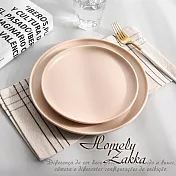 【Homely Zakka】莫蘭迪啞光釉陶瓷餐盤碗餐具_小圓平盤20.5cm(3色任選) 莫蘭迪粉