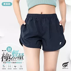GIAT台灣製雙口袋輕量排汗運動短褲(女款) S 璀耀藍