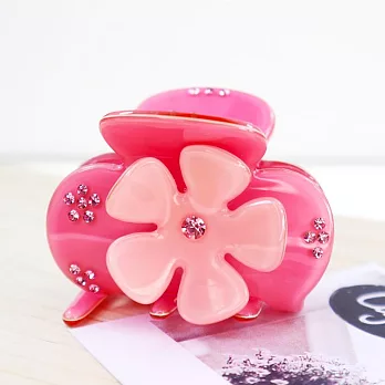 【PinkyPinky Boutique】甜美花朵鯊魚夾 (桃紅色)