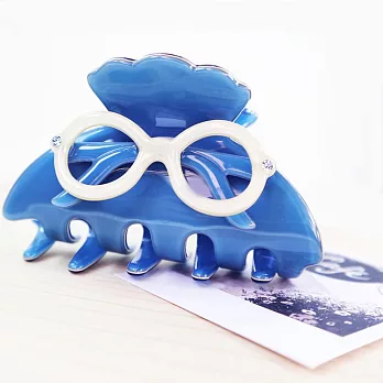 【PinkyPinky Boutique】可愛眼鏡 鯊魚夾 (藍色)