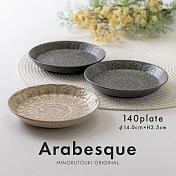 【Minoru陶器】Arabesque地中海風陶瓷淺盤14cm ‧ 灰