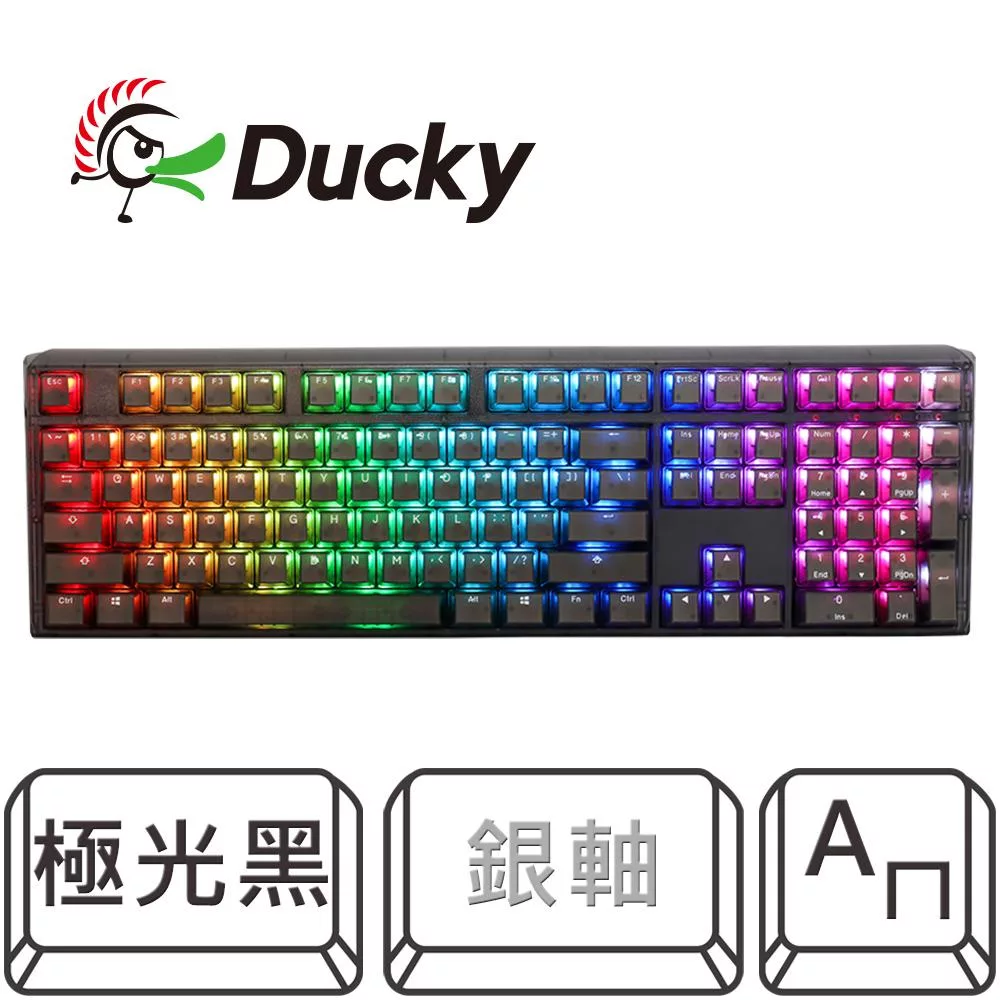 【Ducky】One 3 Aura black100% RGB 極光黑 PBT二色 機械式鍵盤 銀軸