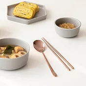 【韓國Ssueim】Rond不鏽鋼餐具2件組(湯匙+筷子) ‧ 玫瑰金