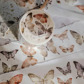 【Meow Illustration】彩斑羽蝶 和紙膠帶-特油含離型紙
