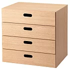 【MUJI 無印良品】橡木組合收納櫃/抽屜/4段