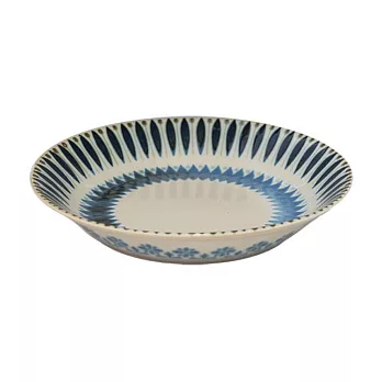 【Marusan Kondo】Clasico北歐經典復古風義大利麵陶瓷餐盤21cm ‧ 枝葉