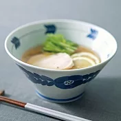 【日本Aito】美濃燒｜Blossom藍花陶瓷 餐碗1100ml ‧ 藍