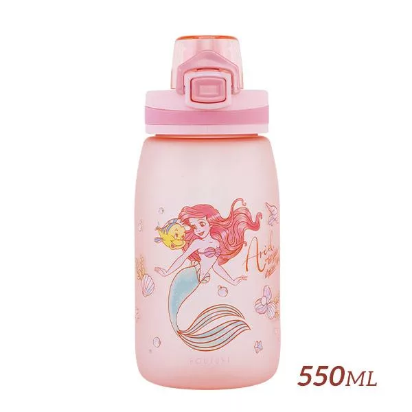 【HOUSUXI】迪士尼小美人魚系列-Tritan彈蓋水瓶550ml