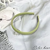 【卡樂熊】小清新厚海綿造型髮箍(六款)- 素色綠色