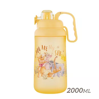 【HOUSUXI舒希】迪士尼小熊維尼系列-Tritan大容量彈蓋水瓶2000ml