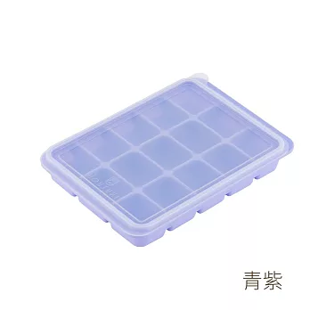 【HOUSUXI舒希】附蓋好脫模矽膠製冰盒-青紫