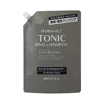 【日本KUMANO熊野油脂】TONIC酷涼洗潤雙效洗髮精 補充包 800ml