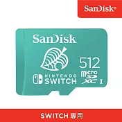 SanDisk Nintendo Switch 專用 microSDXC 512GB記憶卡(公司貨) 綠色