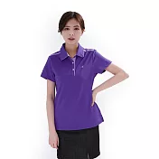 【遊遍天下】女款格紋抗UV吸濕排汗POLO衫(GS1014) 2XL 紫色