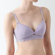 【MUJI 無印良品】女尼龍可調整胸型胸罩 XL 紫色