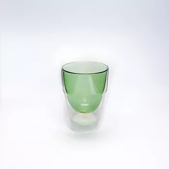 smith&hsu 曲線雙層玻璃杯 / 綠色 250ml