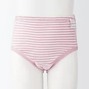 【MUJI 無印良品】女幼有機棉針織內褲 90 粉紅橫紋