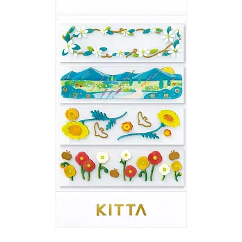 【HITOTOKI】KITTA 隨身攜帶和紙膠帶 Clear透明/金箔 風和日麗 (宮下和設計款) (KITT019)