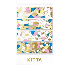 【HITOTOKI】KITTA 隨身攜帶和紙膠帶 Clear透明/金箔 玻璃窗花 (北澤平祐設計款) (KITT020)
