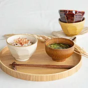 【日本K-ai】削角陶瓷飯碗11cm ‧ 杏白