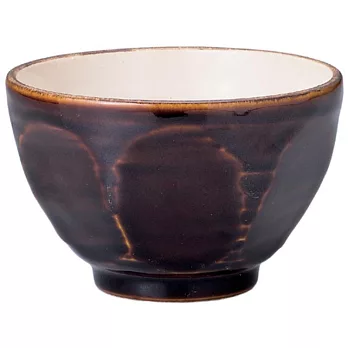 【日本K-ai】削角陶瓷飯碗11cm ‧ 茶色
