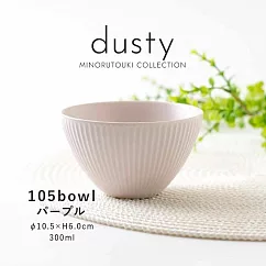 【Minoru陶器】Dusty透釉陶瓷餐碗300ml ‧ 紫