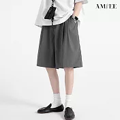 【AMIEE】韓版百搭高級感西裝短褲(男裝/2色/M-2XL/KDPY-S61) M 灰色
