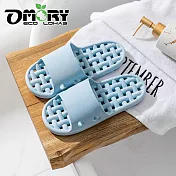 【OMORY】編織PVC浴室排水拖鞋- 藍色24cm