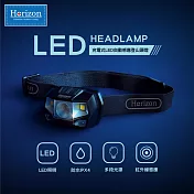 【Horizon 天際線】充電式LED自動感應登山頭燈 (IPX4防水)