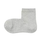 【MUJI 無印良品】女棉混足口柔軟舒適直角短襪23-25cm 淺灰