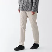 【MUJI 無印良品】男有機棉混彈性綾織合身褲85 米黃