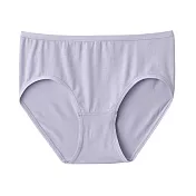 【MUJI 無印良品】女柔滑中腰內褲 L 紫色