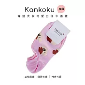 Kankoku韓國-青蛙大象可愛公仔卡通襪 * 粉色小狗