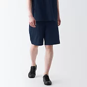 【MUJI 無印良品】男聚酯纖維透氣彈性短褲 XS 暗藍
