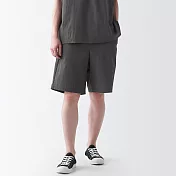 【MUJI 無印良品】男聚酯纖維透氣彈性短褲 XL 深灰